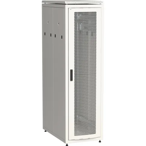 Шкаф сетевой 19" LINEA N 42U 600х1000 мм перфорированные двери серый фото 1
