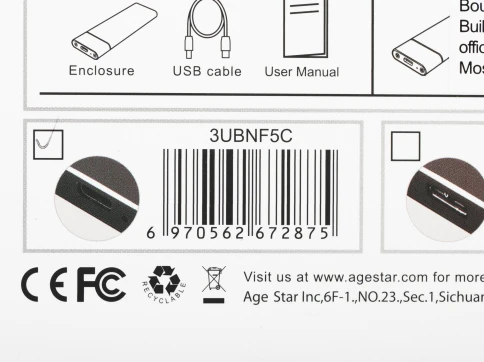 Внешний корпус SSD AgeStar 3UBNF5C SATA III USB 3.0 USB... фото 10