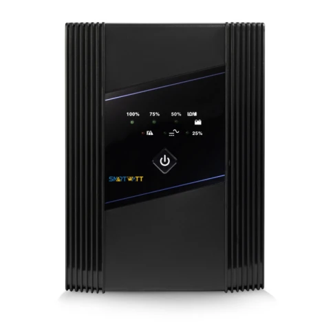 ИБП UPS UNI 2000 линейно-интерактивный, мощность 2000/1200 ВА/Вт, напольный, LED индикация, Shuko CEE7/4 - 2 шт. , IEC C13 - 3 шт. фото 1