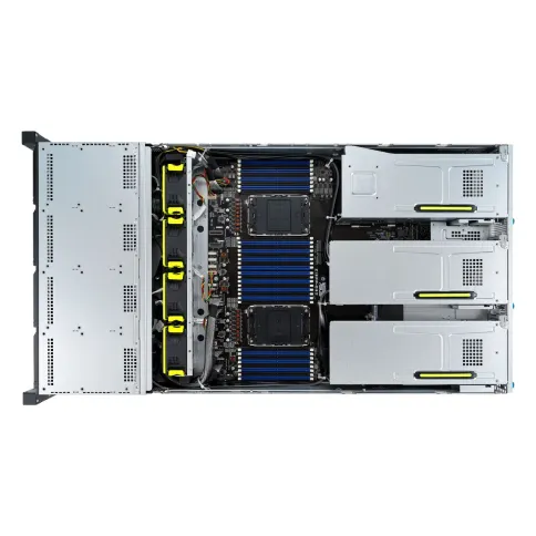 Серверная платформа/ ASUS RS720-E11-RS12U, 2U, 2 x LGA4677,  32 DIMM DDR5, 12=8 x NVMe/SAS*/SATA + 4 NVMe/SATA hs, 2 x M.2 slot, 2 x 10Gbe (X710) RJ45 port,Up to 8 slots PCIe 5.0, 1 x OCP 3.0, 1+1 1600W фото 4