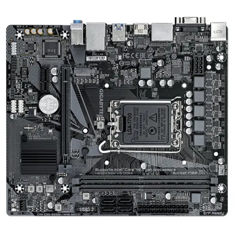Материнская плата/ MB GIGABYTE INTEL H610 s1700, 2xDDR4(64GB), D-SUB/HDMI 2.1/2xDP, 1xPCIe 4.0x16, 1xPCIe 3.0, 1xLAN, 4xSATA 6Gb/s, 1xM.2, 2xUSB 3.2, 4xUSB 2.0, 1xPS/2, mATX фото 3