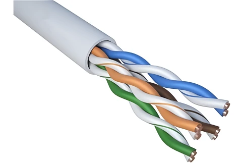 Кабель Caplex Cat5e 4 пары UTP PVC (внутренний), белый, коробка 305 м фото 1