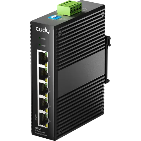 Промышленный коммутатор/ 5-Port Aluminum Industrial Switch, 1000Mbps 5 фото 1