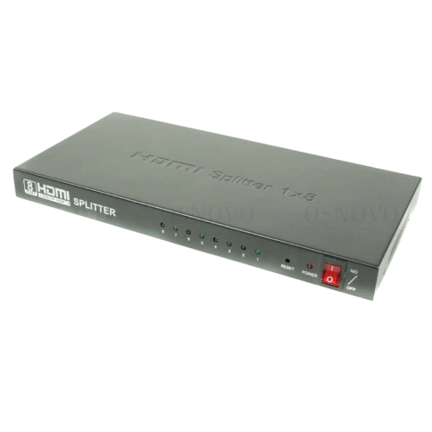 Разветвитель/ OSNOVO Разветвитель сигнала HDMI (1вх./8вых.). Максимальное разрешение 4K2K(30Гц). Поддержка... фото 1
