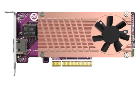 карта расширения/ QNAP QM2-2P10G1TB Marvell AQC113C PCIe Gen3 x8, Dual фото 1