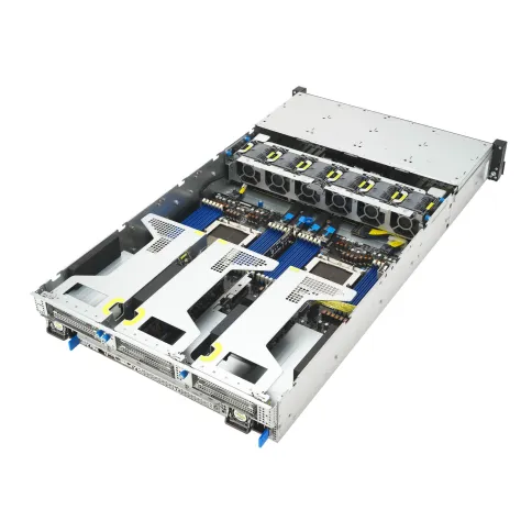 Серверная платформа/ ASUS RS720A-E13-RS24G, 2U, 2x  SP5 (LGA 6096P) TDP 360W, 24x DDR5 6400, 24 x 2.5" hsb NVME, 6 x PCIe gen5 x8, 2x PCIe gen5 x16, 2x OCP3.0 gen5 x16 (SFF), no LAN, 1+1 Redundant 3200W фото 4