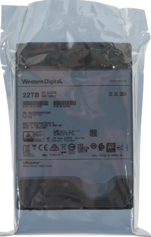 Жесткий диск WD SAS 3.0 22TB 0F48052 WUH722222AL5204 Server Ultrastar... фото 6