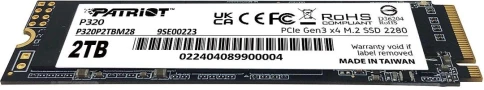 Твердотельный накопитель Patriot PCIe 3.0 x4 2TB P320P2TBM28 P320 M.2... фото 2