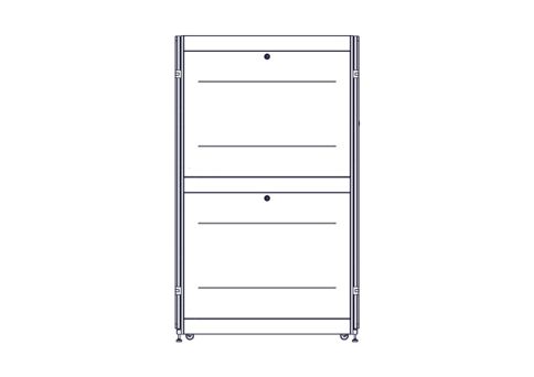 Systeme Electric mounting cabinet, Uniprom series, 42U-750/1200, 4pcs фото 7