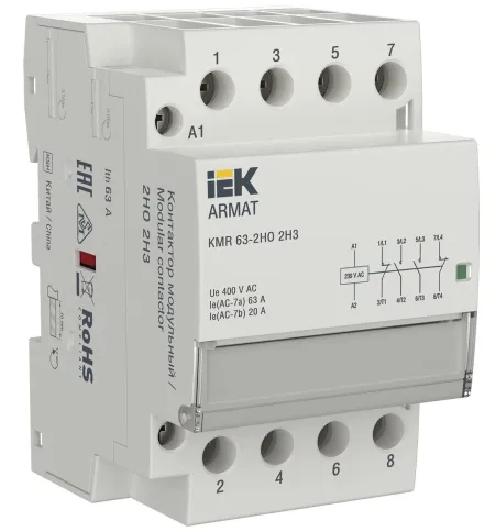 ARMAT Контактор модульный KMR 63А 230В AC 2НО 2НЗ IEK фото 1