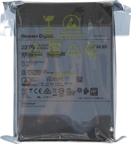 Жесткий диск WD SATA-III 22TB 0F48155 WUH722222ALE6L4 Server Ultrastar DC... фото 5