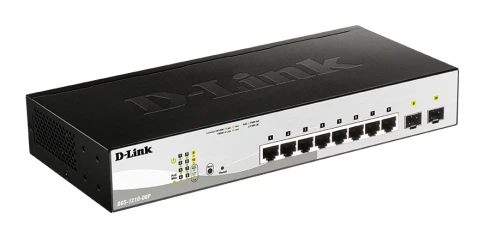 Коммутатор/ Настраиваемый L2 PoE-коммутатор, 8x1000Base-T PoE, 2х1000Base-X SFP, PoE-бюджет 65... фото 2