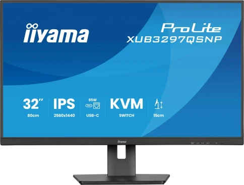 Монитор Iiyama 32" ProLite XUB3297QSNP-B1 черный IPS LED 1ms 16:9 HDMI фото 7