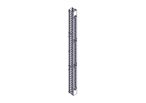 Systeme Electric vertical cable manager, Excelente series, plastic fin фото 1