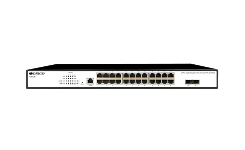 Коммутатор/ Управляемый L2 коммутатор, 24x1000Base-T, 2x1000Base-X SFP фото 1