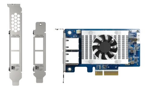 Сетевая карта/ QNAP QXG-10G2T-X710 LAN Expansion Card, PCIe Gen3 x4, T фото 2