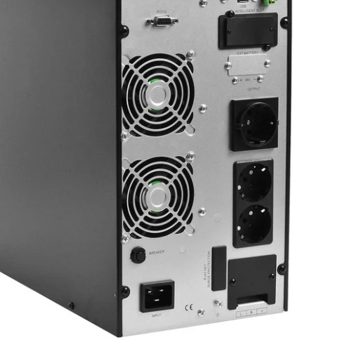 ИБП POWERMAN Online 2000 plus, LCD, двойного преобразования, 2000ВА, 1800Вт, 2 евророзетки с резервным питанием, USB, RS232, слот SNMP, разъем EPO, внешний блок батарей (в комплект не входит), 191 х 460 х 337 мм., 10.5 кг./ UPS POWERMAN Online 2000 plus, фото 5