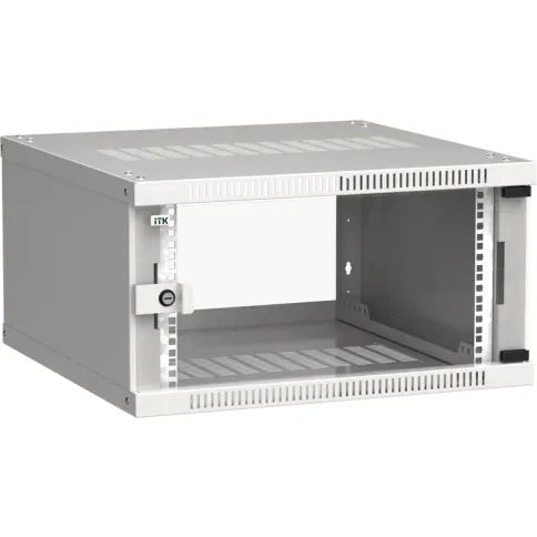 ITK Шкаф LINEA WE 6U 600x600мм дверь стекло серый фото 1