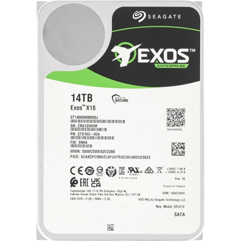 Жесткий диск/ HDD Seagate SATA 14Tb  Exos X18  7200 256Mb  1 year warr фото 1