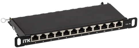 ITK 0,5U патч-панель кат.5E STP 12 портов 10" Dual IDC фото 1