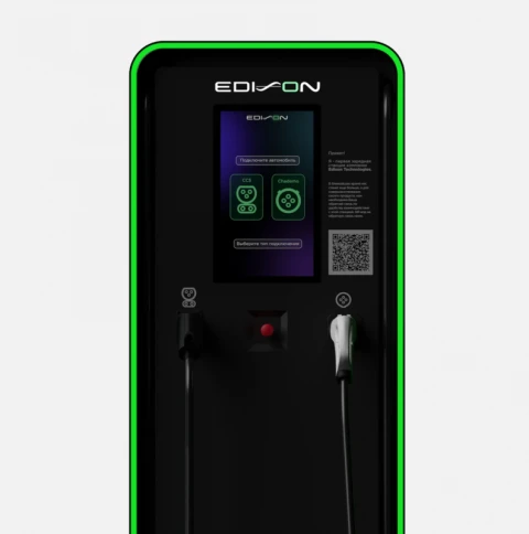 Двухпортовая зарядная станция EDISON TWIN 22 кВт фото 1