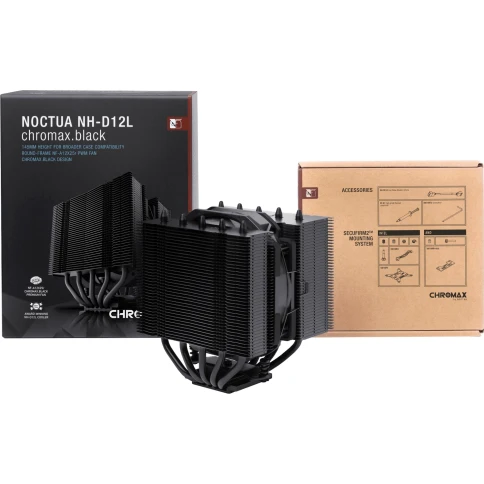 Кулер для процессора/ CPU Cooler Noctua NH-D12L chromax.black (148W, 4-pin... фото 4