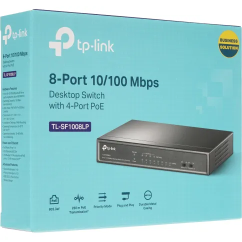 Коммутатор/ 8-port 10/100 Mbps unmanaged switch with 4 PoE ports, meta фото 7
