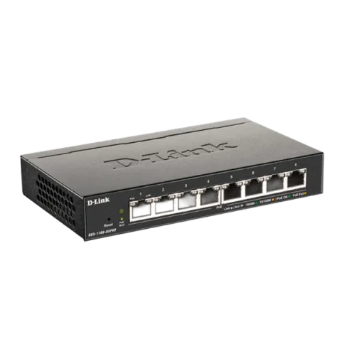 Коммутатор/ DGS-1100-08PV2 Управляемый L2 PoE-коммутатор, 8х1000Base-T фото 1
