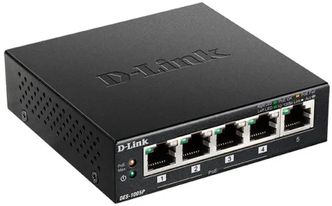 Коммутатор D-Link DES-1005P/B1A фото 2