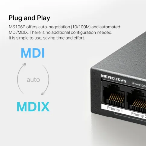 Mercusys MS106P фото 9