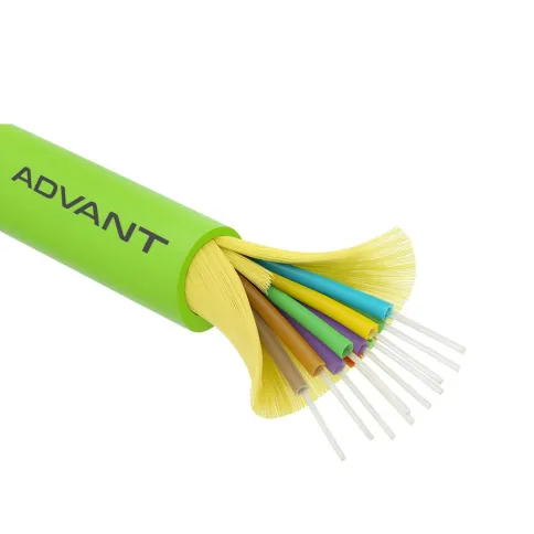 Волоконно-оптический кабель ADVANT ADVOM5-FO12-UV-LL, тип волокна MM 50/125 (OM5), количество волокон: 12, среда использования: Внутренняя/Внешняя, внешняя оболочка: LSZH, цвет: Зеленый. Внешний диаметр: 7,1 фото 1