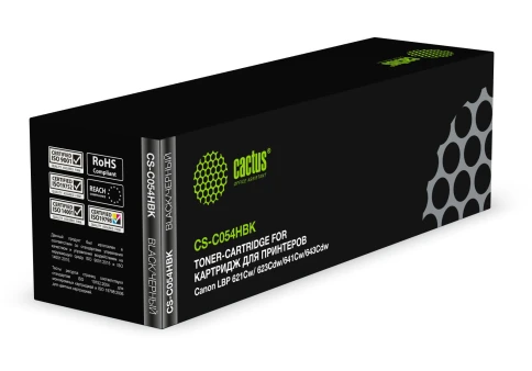 Картридж лазерный Cactus CS-C054HBK 054 BK черный (3100стр.) для Ca фото 2