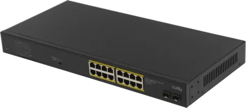 Коммутатор/ 16-Port Gigabit PoE+ Switch with 2 Gigabit SFP ports 200W фото 1