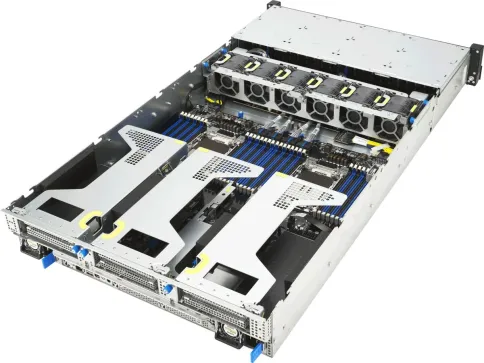 Серверная платформа/ ASUS RS720-E12-RS24G, 2U, 2x LGA4710, 32x DDR5, 24x 2.5 NVME (or 8NVME+16 SATA*/SAS*), 2 x M.2 Gen5 x2 (2280/2260)(VROC required for RAID), 6 x PCIe x8 or 3x PCIe x16 + 2 x PCIe  x16 + 2 x OCP3.0, 1 x Management Port, 1+1 3200W фото 5