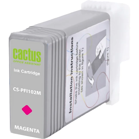 Картридж струйный Cactus CS-PFI102M пурпурный (130мл) для Canon IP фото 2
