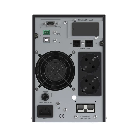 Онлайн ИБП ДКС серии Small Tower, 1000 ВА/900 Вт, 1/1, 2xSchuko, EPO, USB, RS-232, RJ45, з/у 6А, без АКБ фото 5