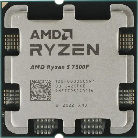 Процессор/ CPU AM5 AMD Ryzen 5 7500F (6C/12T, 3.7/5 GHz, 32MB, 65W) OEM фото 1