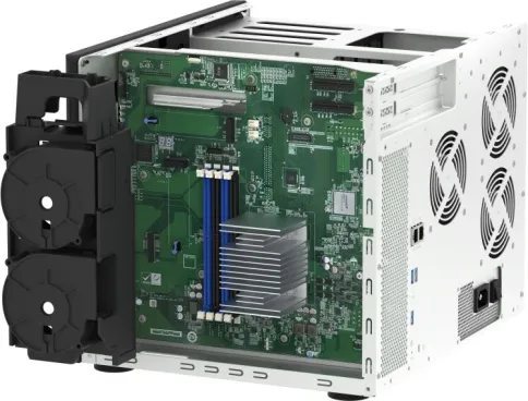 Сетевое хранилище без дисков/ SMB QNAP TS-1655-8G NAS 16-Bay (12x 3.5"/2.5" HDD/SSD bays + 4x 2.5" SSD bays + 2x M.2 2280 SATA slots), Intel Atom C5125 8-core processor, 2.8GHz, 8 GB DDR4 (1 x 8 GB) up to 128 GB (4 x 32 GB), 2x 2.5 GbE BASE фото 4