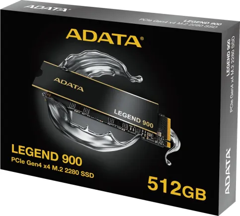 Твердотельный накопитель/ ADATA SSD LEGEND 900, 512GB, M.2(22x80mm), NVMe 1.4, PCIe 4.0 x4, 3D NAND, R/W 6200/2300MB/s, IOPs н.д./н.д., TBW 300, DWPD 0.14, with Heat Sink (5 лет) фото 9