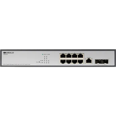 Коммутатор/ Managed L2 Switch 8x1000Base-T, 2x1000Base-X SFP, RJ45 Con фото 1