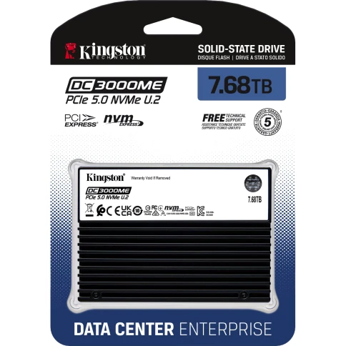 Твердотельный накопитель/ Kingston SSD DC3000ME 7680GB, U.2(2.5" 15mm) фото 4