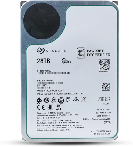 Жесткий диск/ HDD Seagate SATA 28Tb 7200 Exos 6Gb/s 512Mb OFFICIAL REC фото 2