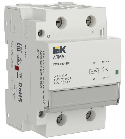 ARMAT Контактор модульный KMR 100А 230В AC 2НО IEK фото 1