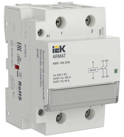 ARMAT Контактор модульный KMR 100А 230В AC 2НО IEK фото 1