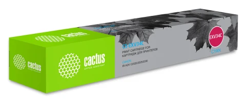 Картридж лазерный Cactus CS-EXV34C C-EXV34 C голубой (19000стр.) дл фото 1