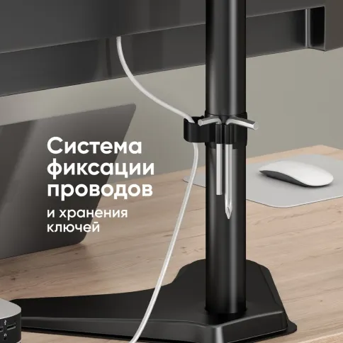 Кронштейн для монитора ONKRON/ 10-32" макс. 100*100, настольная подста фото 8