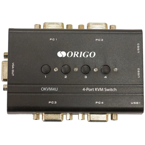 Коммутатор/ 4-портовый KVM-переключатель с портами VGA и USB фото 1