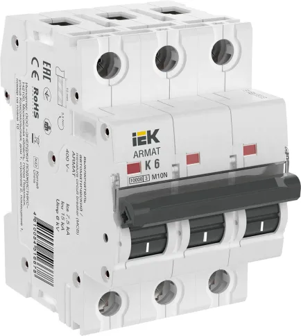 ARMAT Авт. выкл. M10N 3P K 6А IEK фото 1