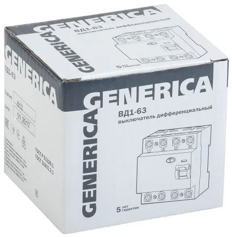 УЗО ВД1-63 4Р 32А 30мА GENERICA фото 2
