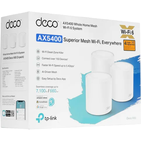 Маршрутизатор/ AX5400 Whole Home Mesh Wi-Fi System, WiFI 6, 2402Mbps a фото 8